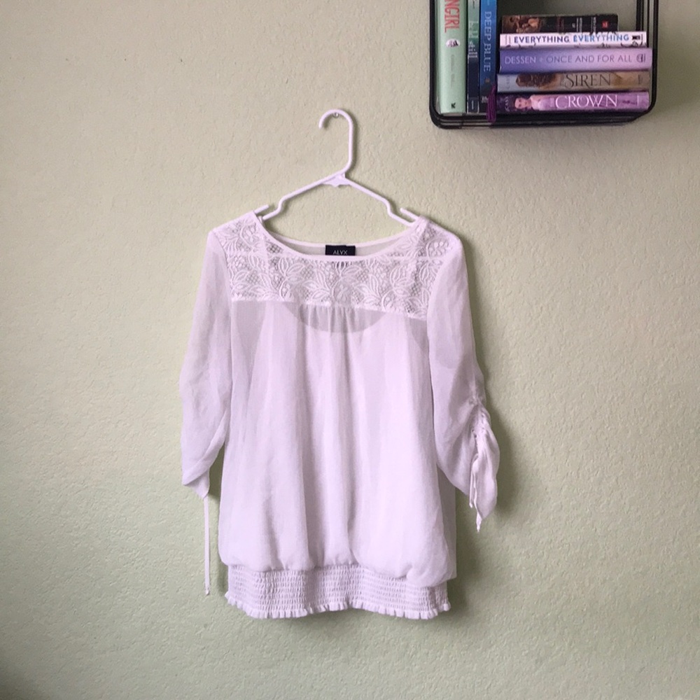 White lace blouse